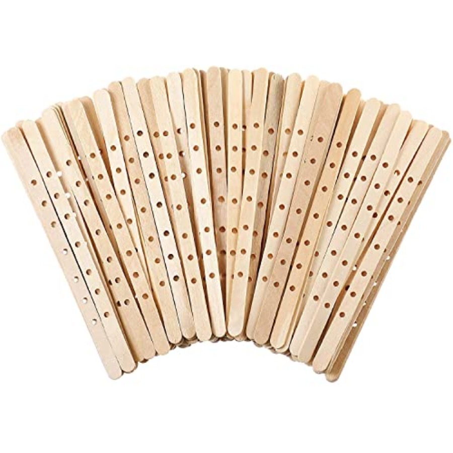 Candle Making Homewood - 100pcs Wooden Candle Wick Holders -