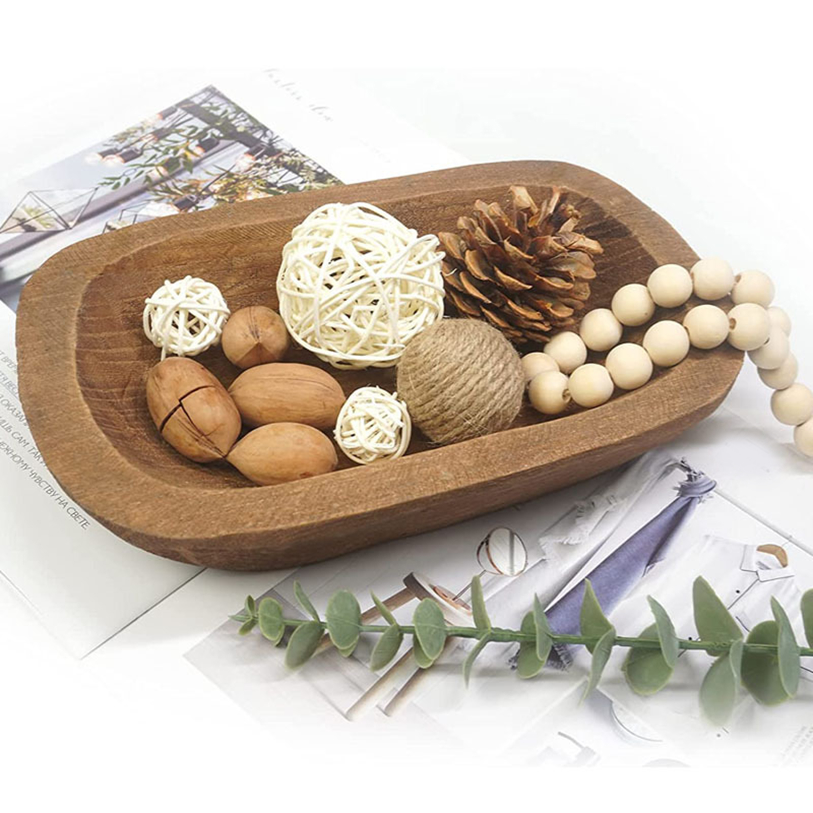Candle Making Homewood - 1Pc Solid Wooden Dough Bowl Candle