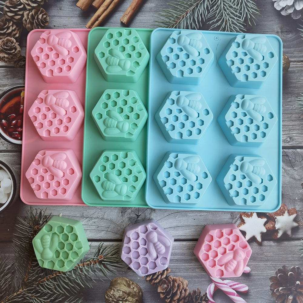 Candle Making Reno - Silicone Hexagonal Bee Soap Mold for