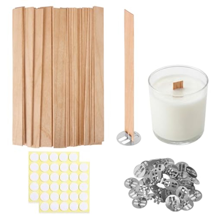 Wood Wick Crackle - 150 Pcs Thickned Wooden Candle Wicks.
