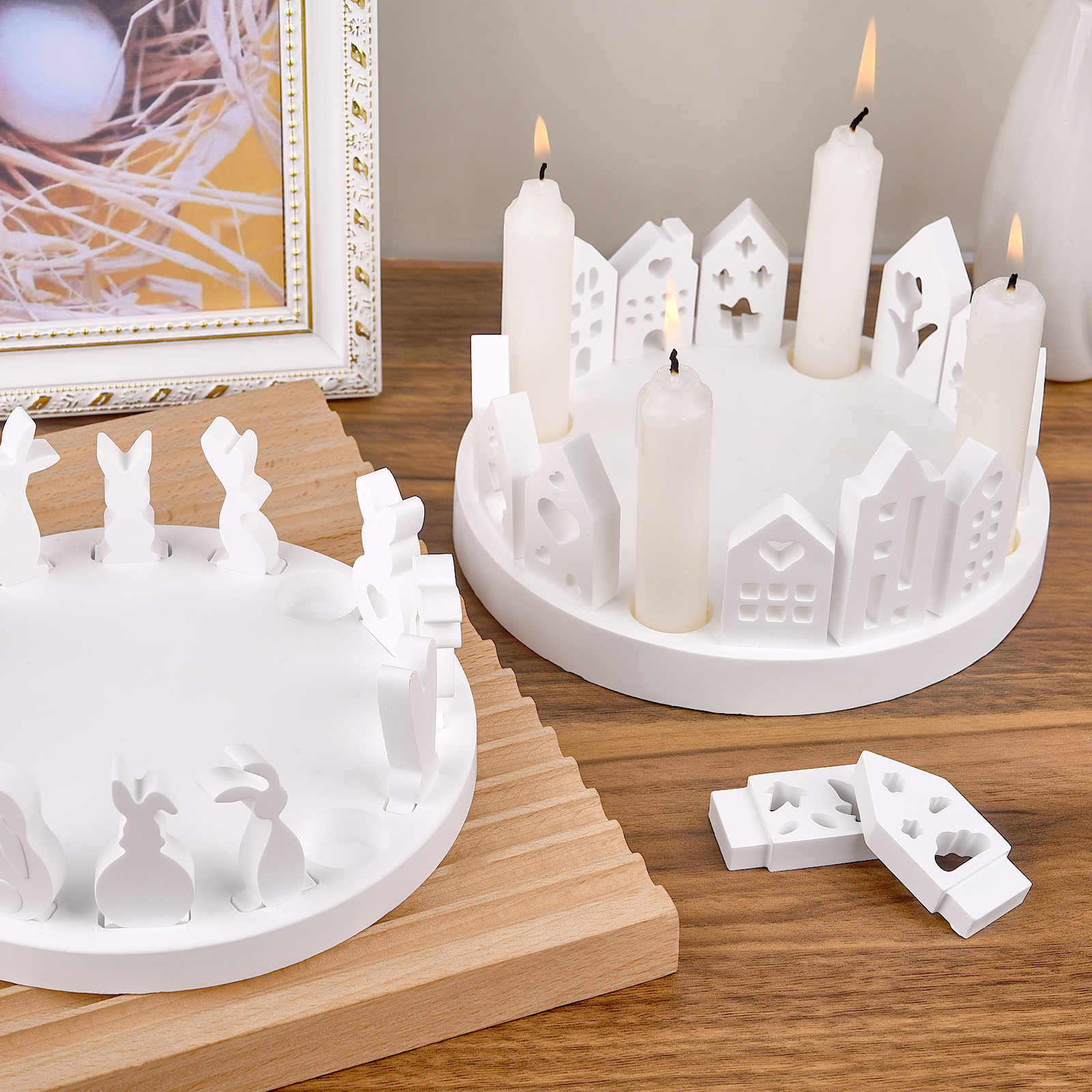 Candle Making Things - Hollow House Rabbit Candle Holder Silicone