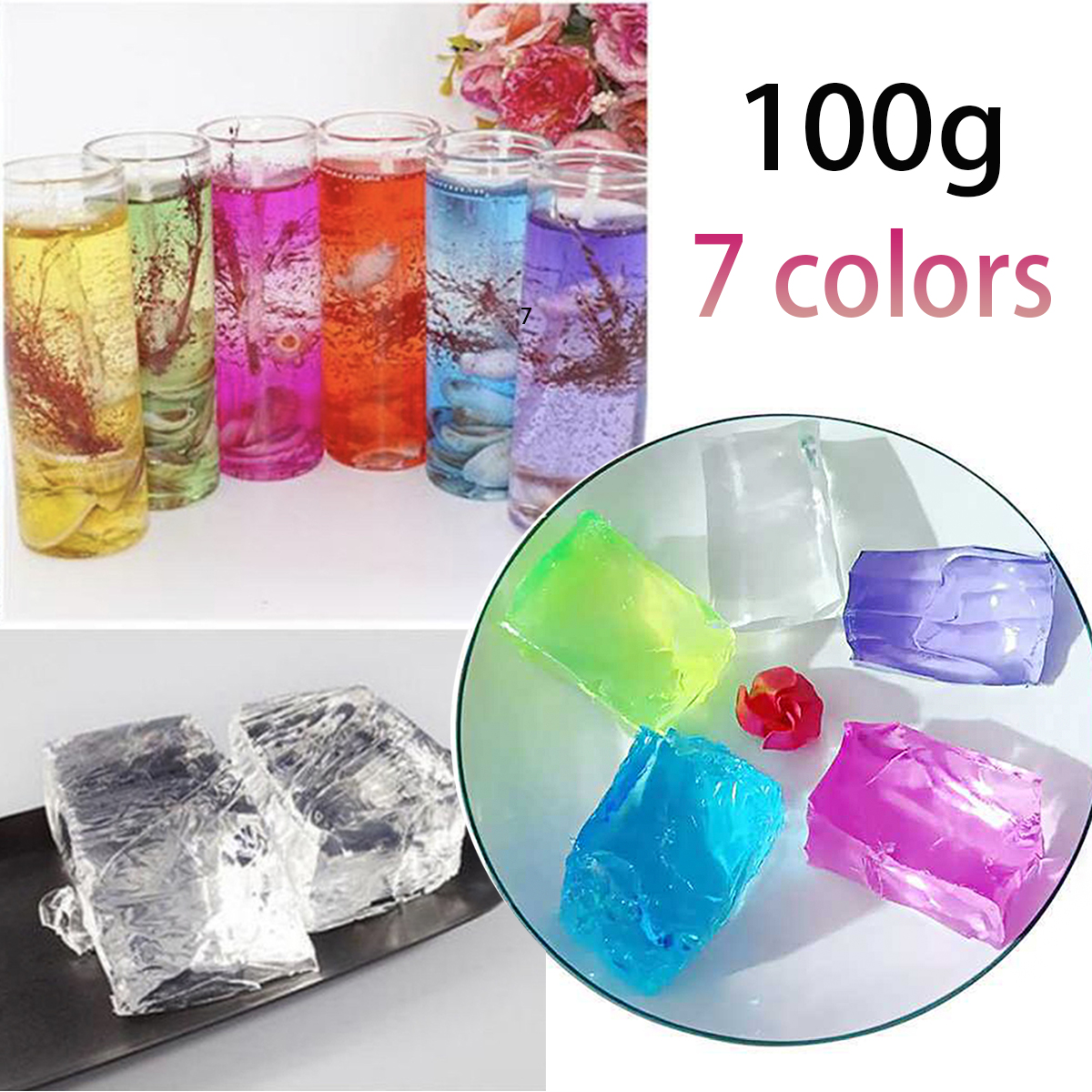 Candle Making Reno - 100G 7Colors Jelly Wax DIY Handmade