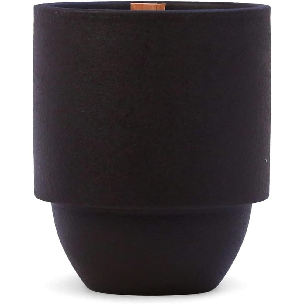 Wood Wick Crackle - Refillable Ceramic Jar Candle with Crackling