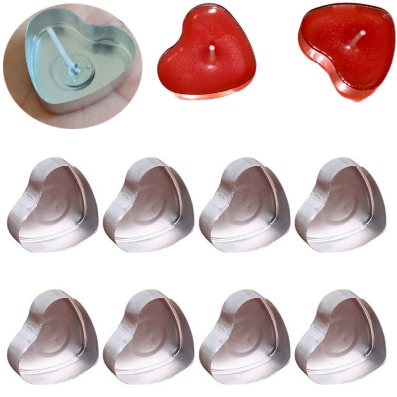 100 Sets Heart shaped Empty Al - Candle Making Reno ulasan dan harga
