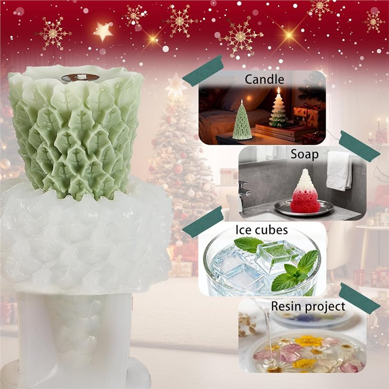ABZV-Christmas Silicone Molds  - Xmas Candle Making ulasan dan harga