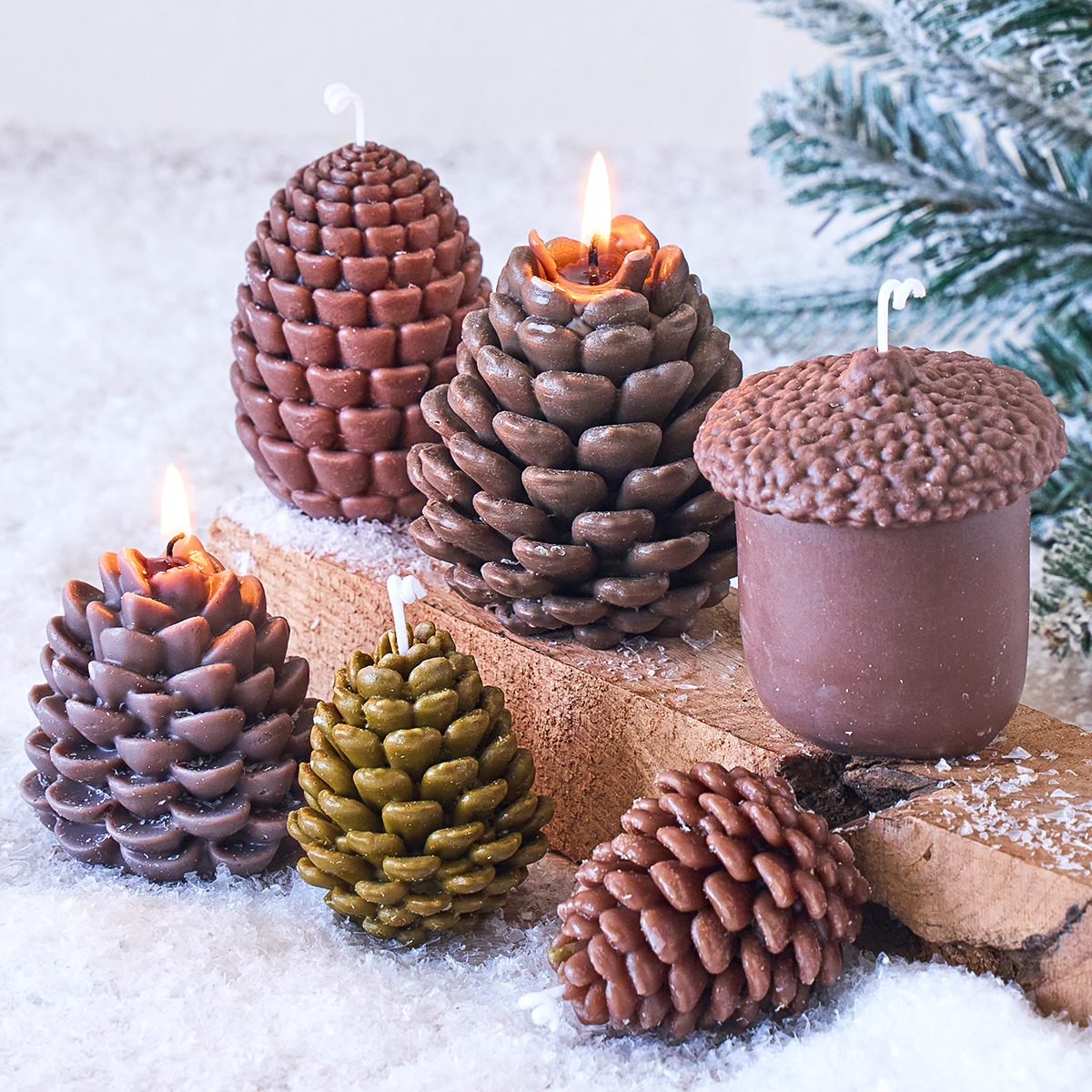 3D Pine Cone Silicone Candle M - Xmas Candle Making ulasan dan harga
