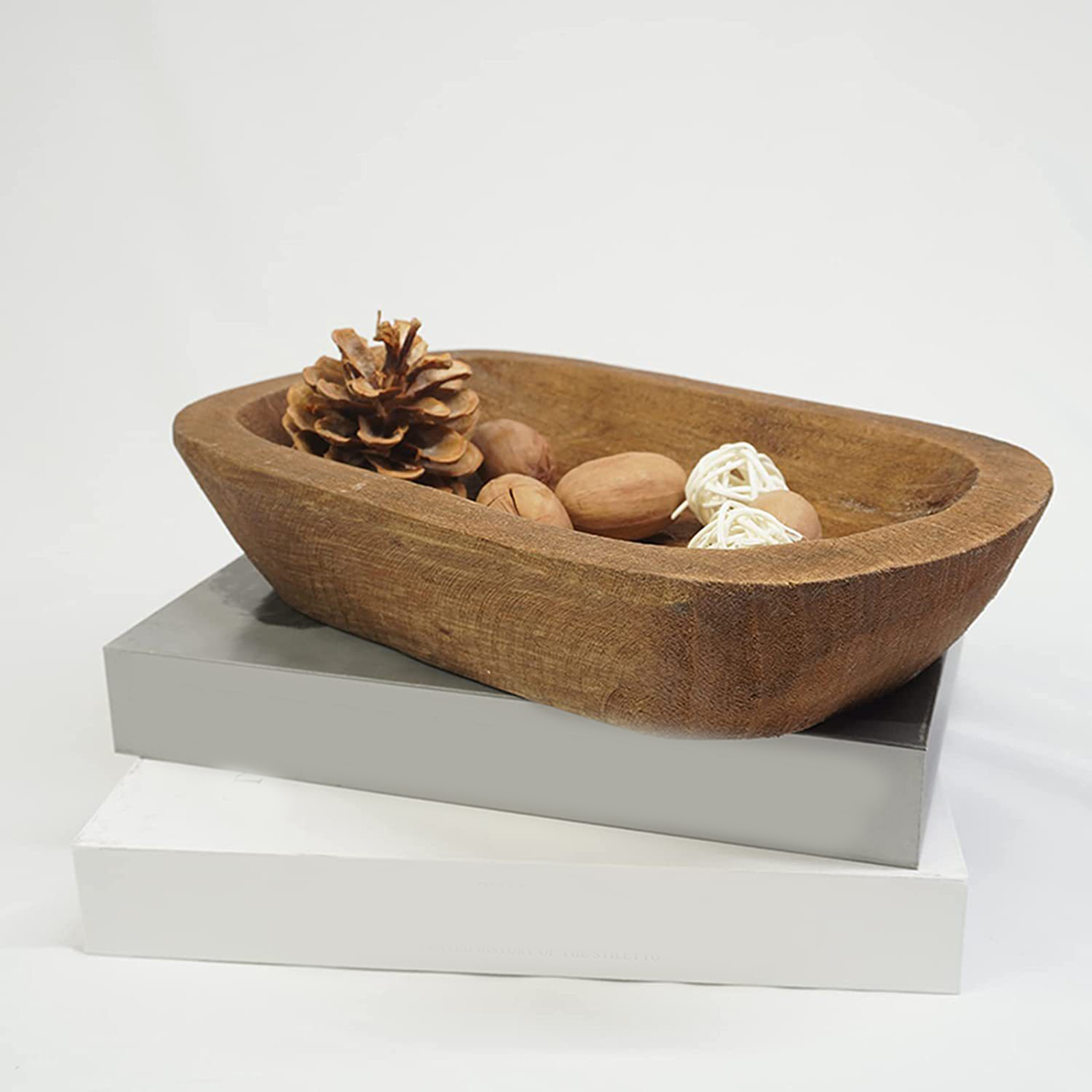 1Pc Solid Wooden Dough Bowl Ca - Candle Making Homewood ulasan dan harga