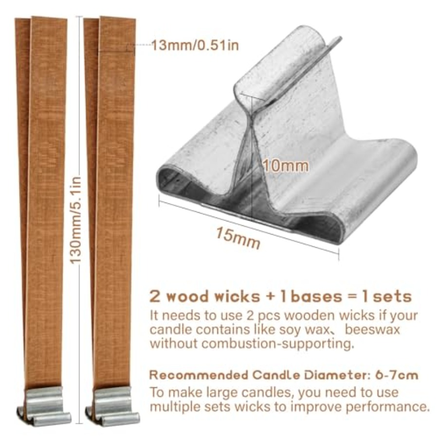 100 Wood Wicks for Candles Mak - Wood Wick Crackle ulasan dan harga