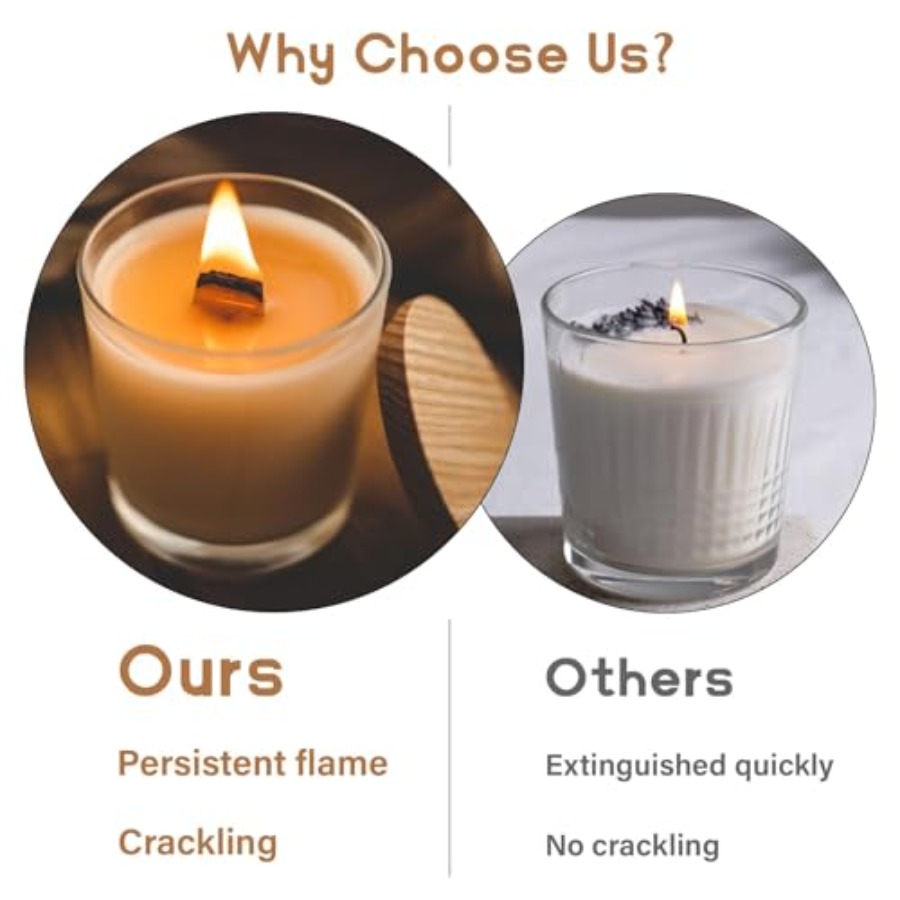 100 Wood Wicks for Candles Mak - Wood Wick Crackle ulasan dan harga
