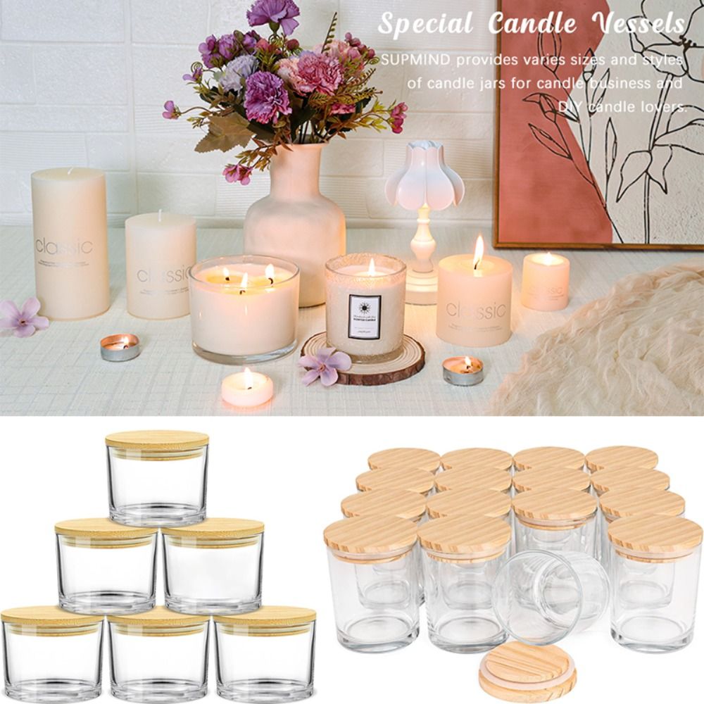 Clear Glass Candle Jars Transp - Candle Making Jars Wholesale ulasan dan harga