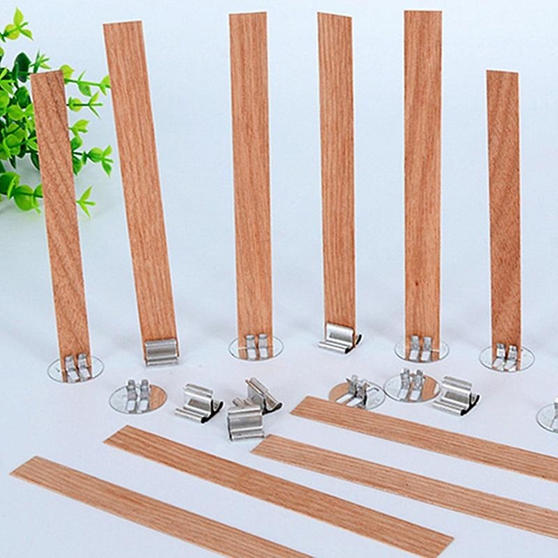 40Pcs Wooden Candle Wick Set w - Wood Wick Crackle ulasan dan harga