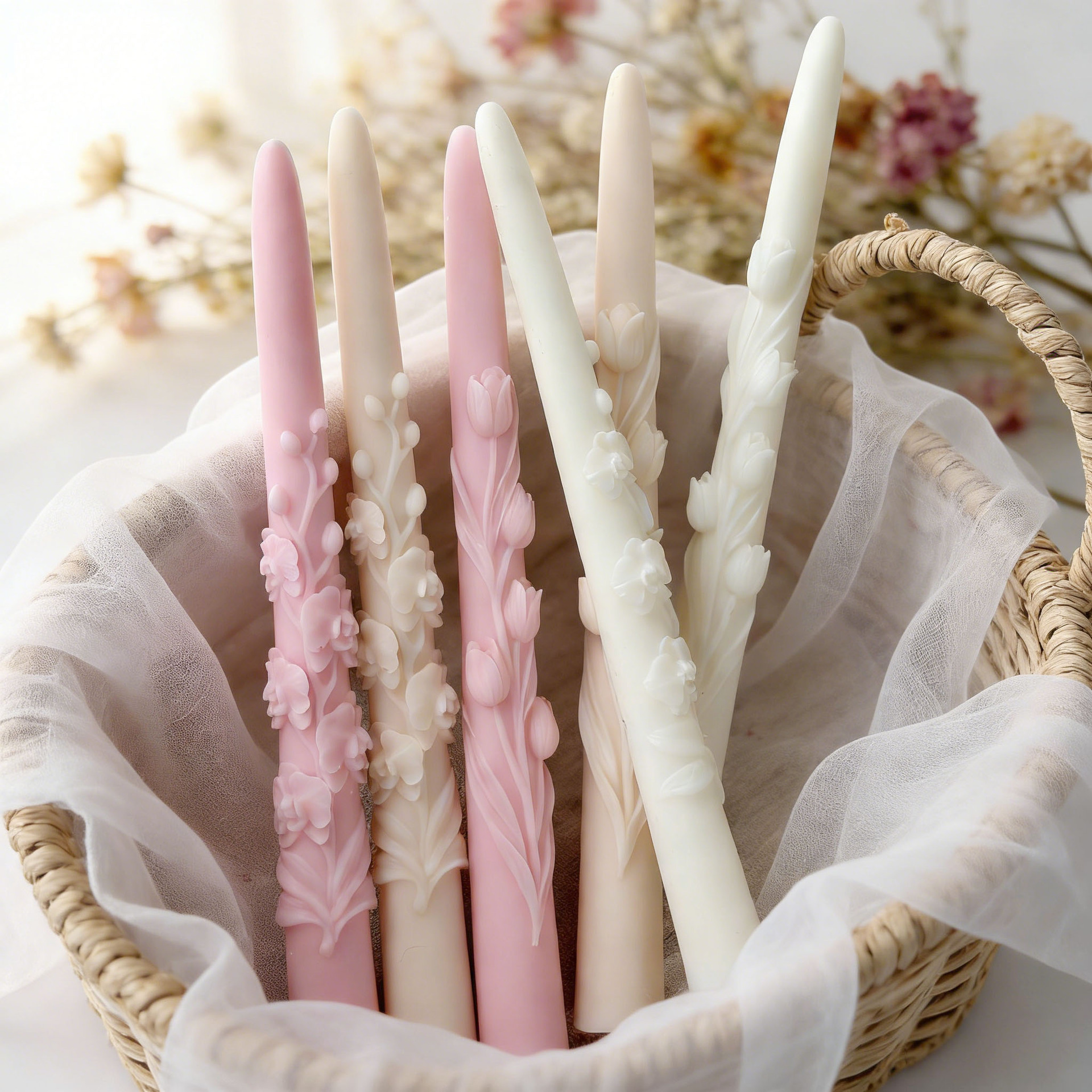 Long Pole Flower Taper Candle  - Candle Making Reno ulasan dan harga