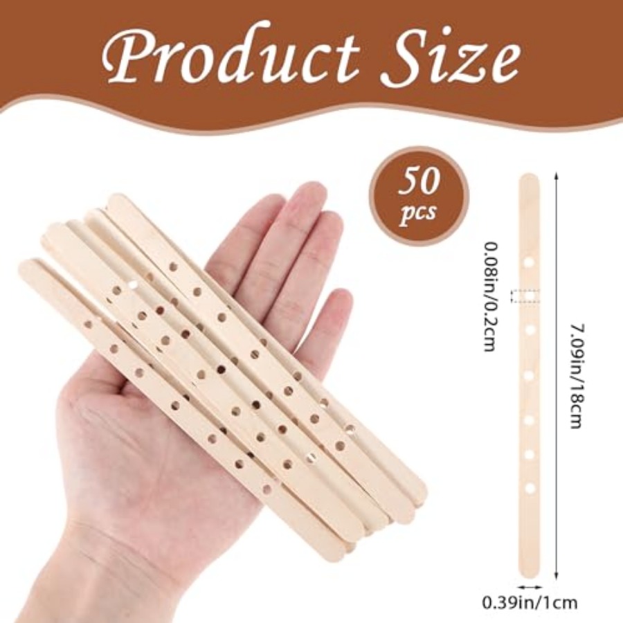 Wooden Candle Wick Holders 50  - Candle Making Homewood ulasan dan harga