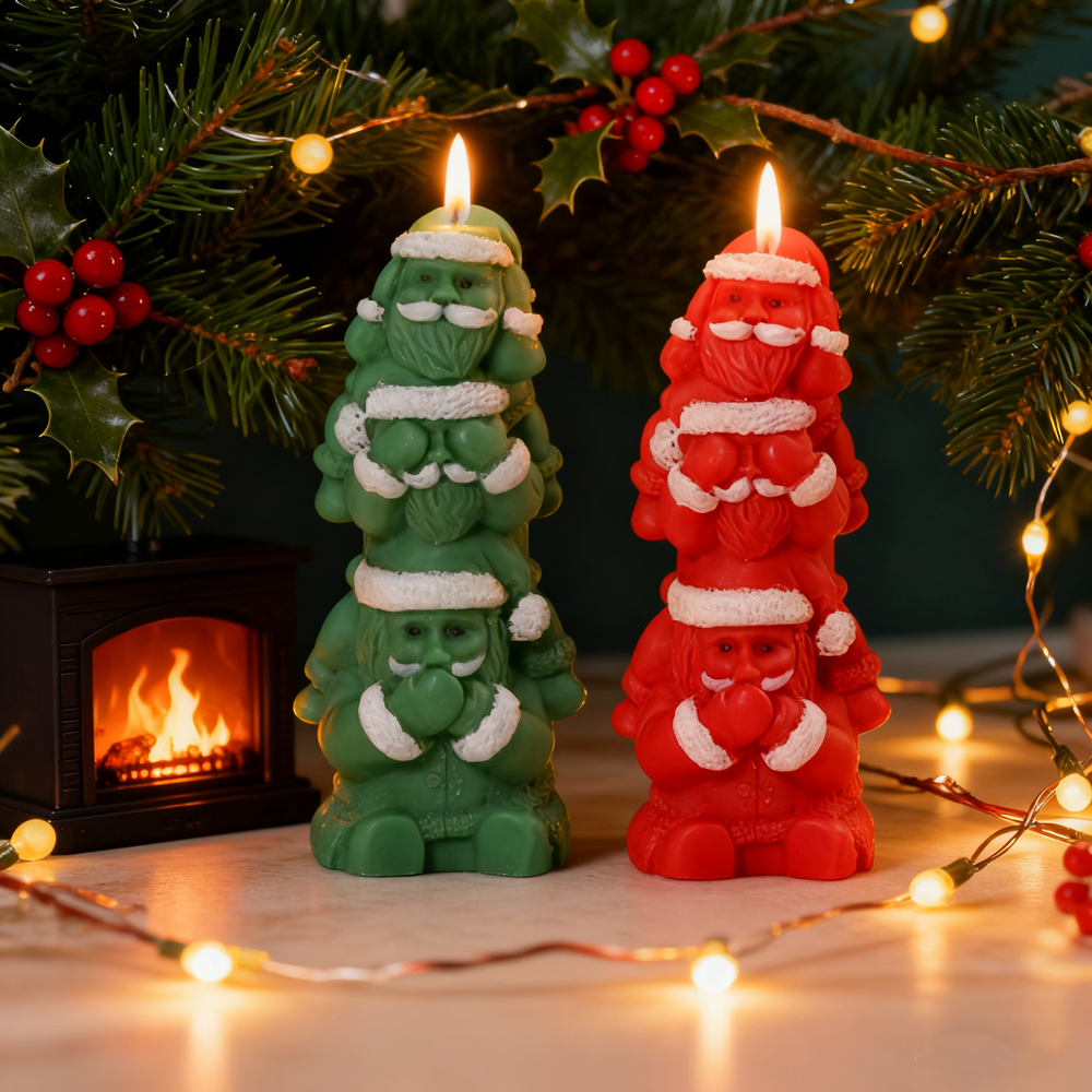 3D Christmas Santa Candle Mold - Xmas Candle Making ulasan dan harga