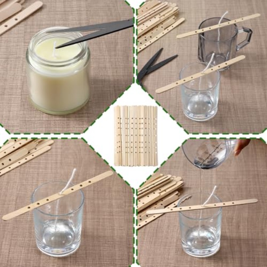 Wooden Candle Wick Holders 50  - Candle Making Homewood ulasan dan harga