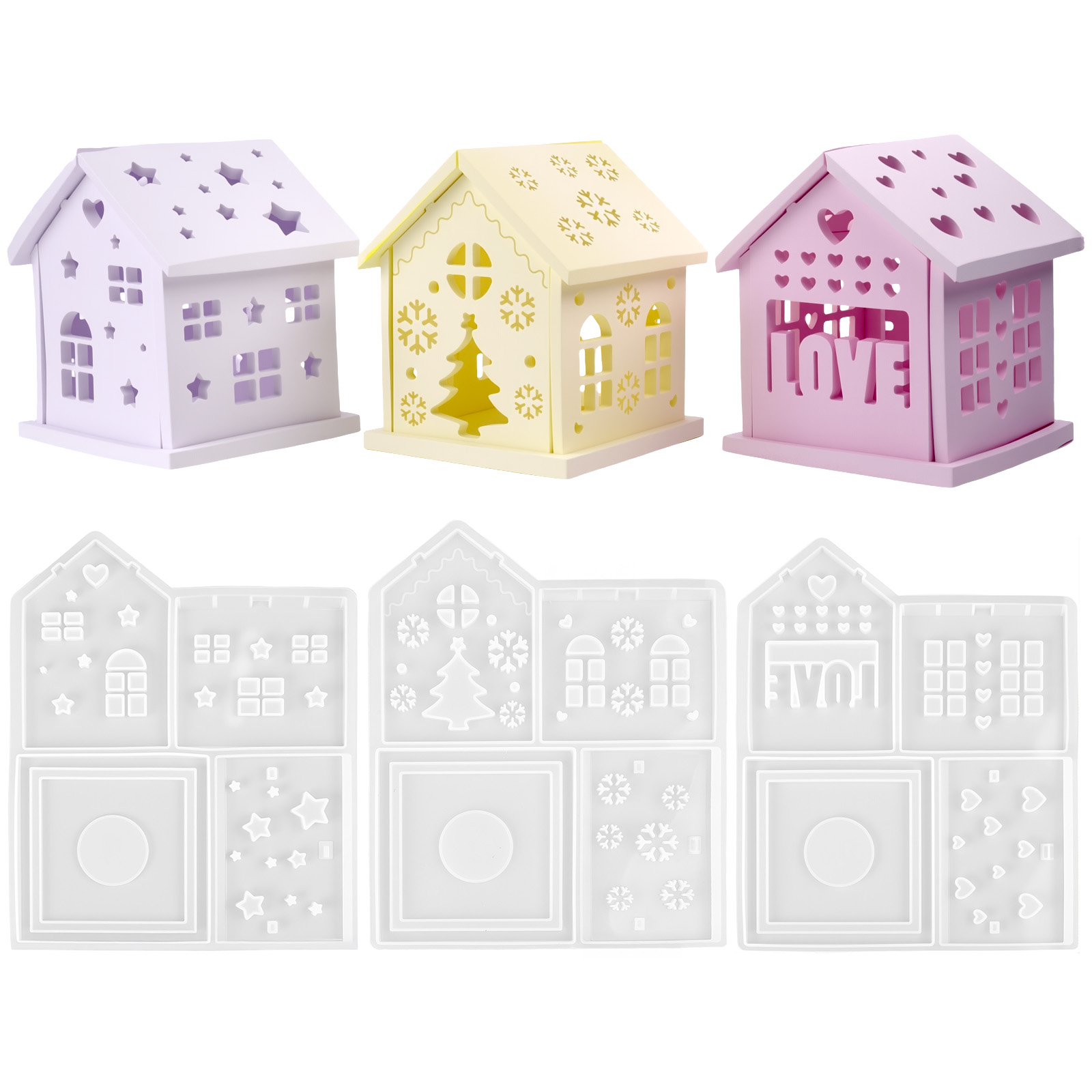 3D House Silicone Mold DIY Chr - Candle Making Class ulasan dan harga