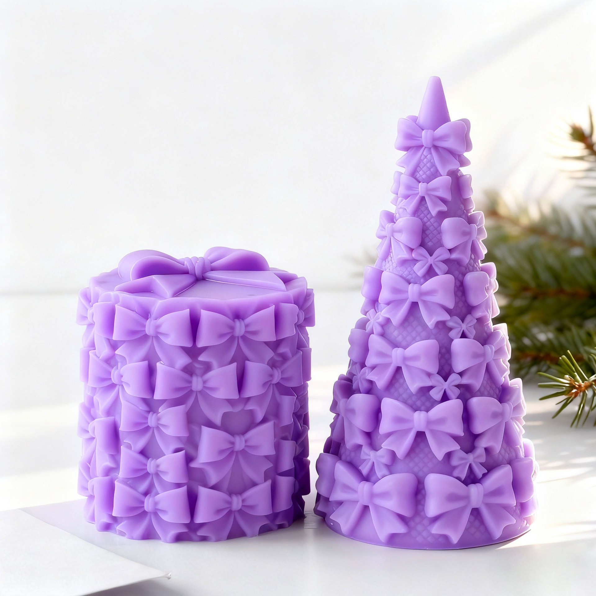 3D Bow Tie Christmas Tree Gift - Xmas Candle Making ulasan dan harga
