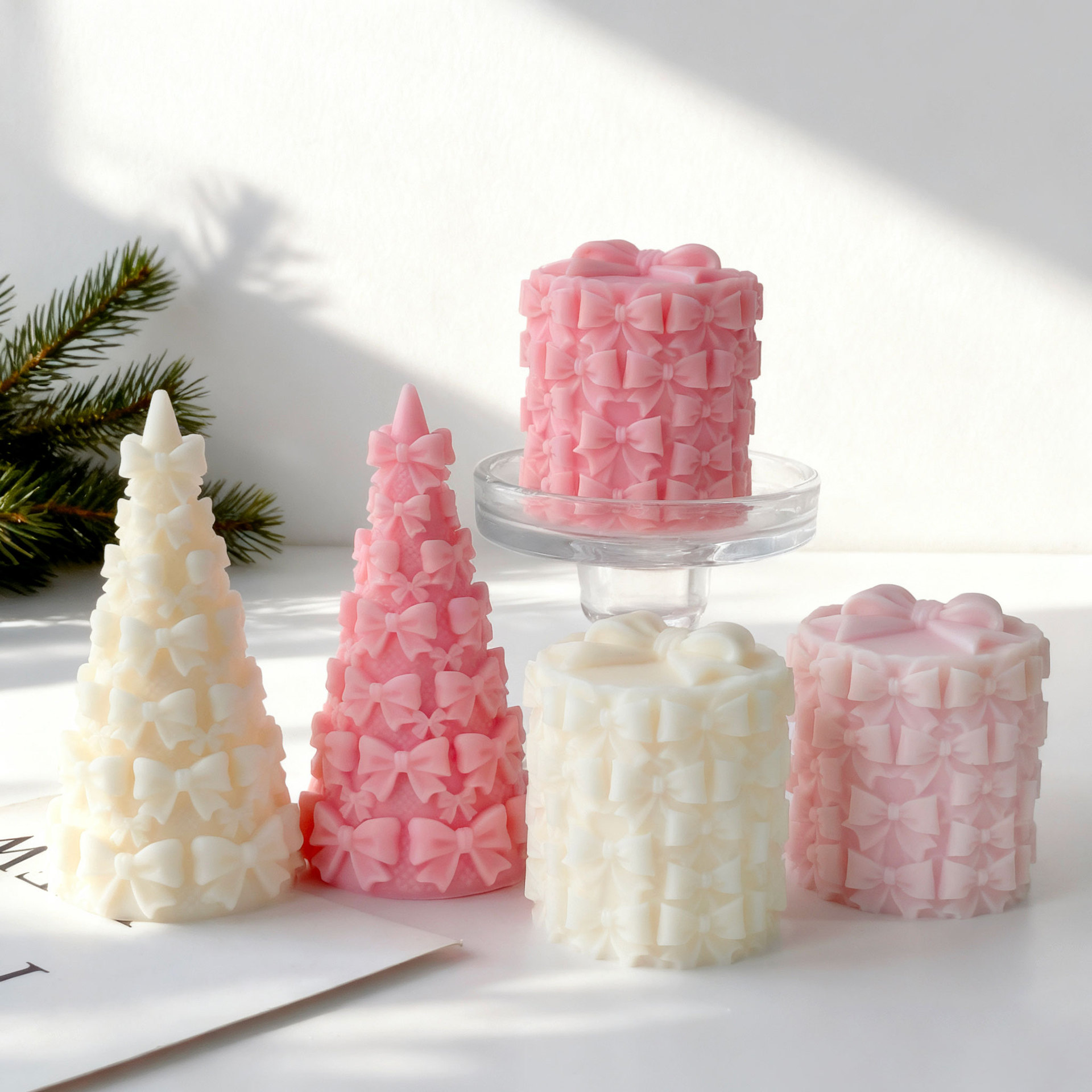 3D Bow Tie Christmas Tree Gift - Xmas Candle Making ulasan dan harga