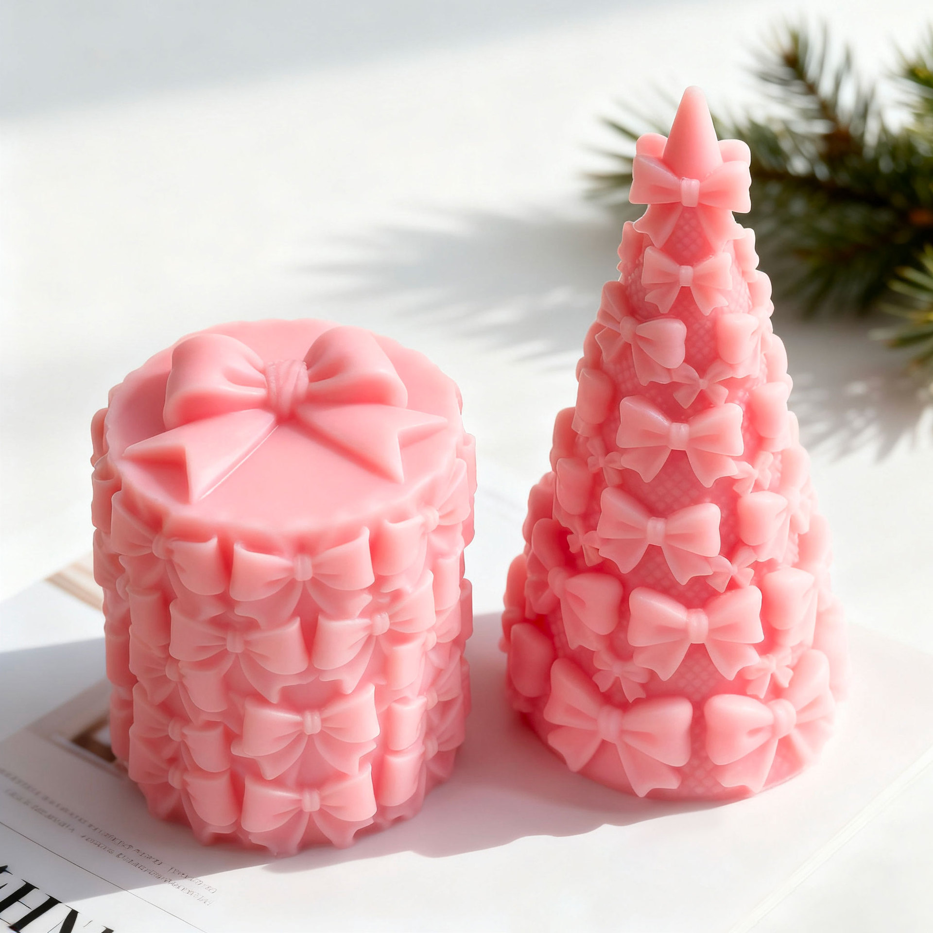 3D Bow Tie Christmas Tree Gift - Xmas Candle Making ulasan dan harga