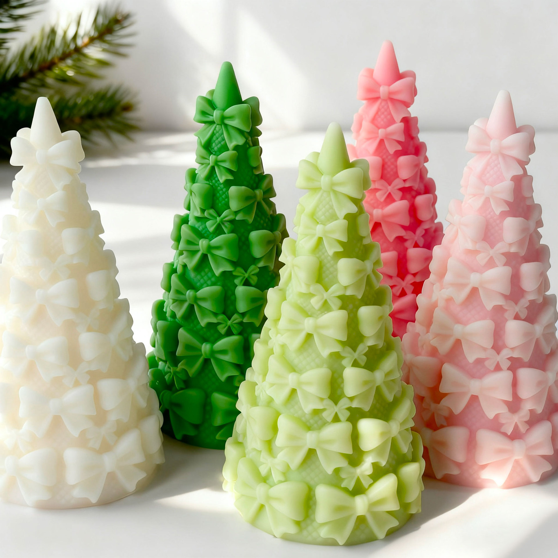 3D Bow Tie Christmas Tree Gift - Xmas Candle Making ulasan dan harga