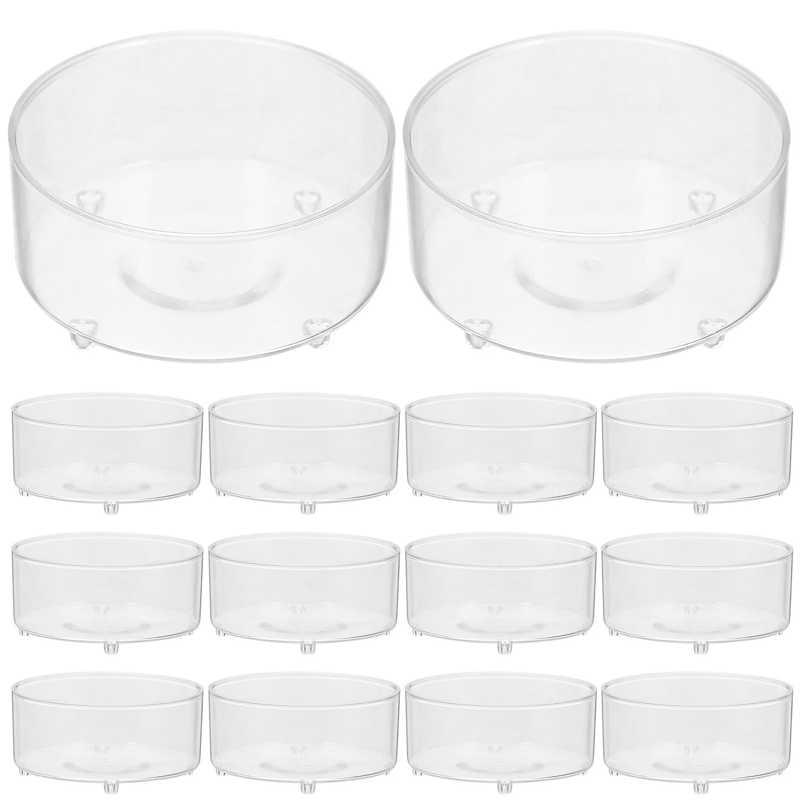 100pcs Plastic Holder Clear Cu - Candle Making Jars Wholesale ulasan dan harga