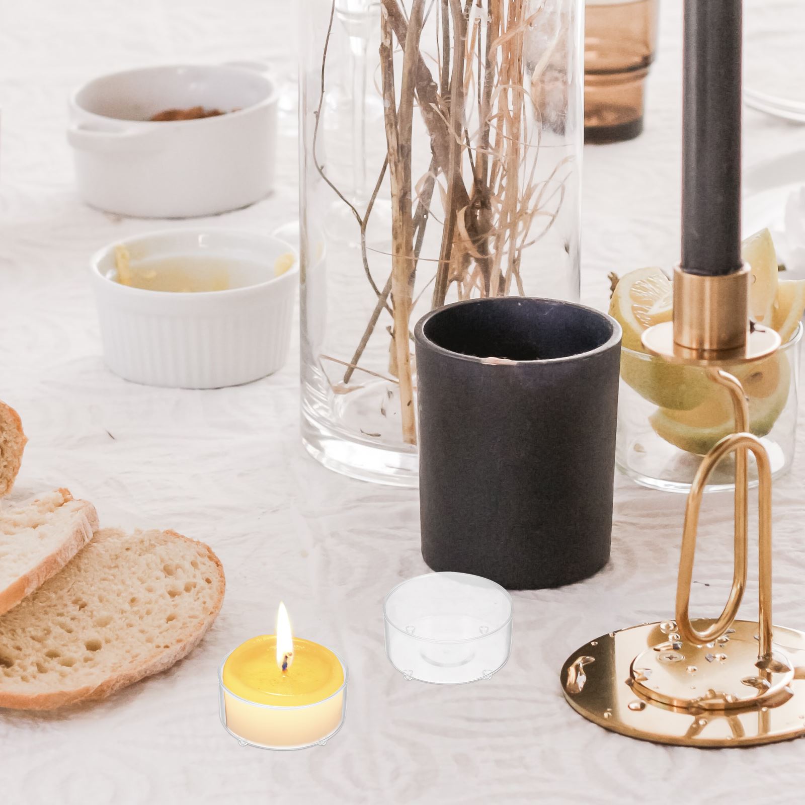 100pcs Plastic Holder Clear Cu - Candle Making Jars Wholesale ulasan dan harga