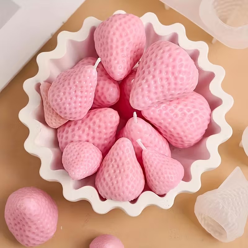 Strawberry Silicone Candle Mol - Candle Making Class ulasan dan harga