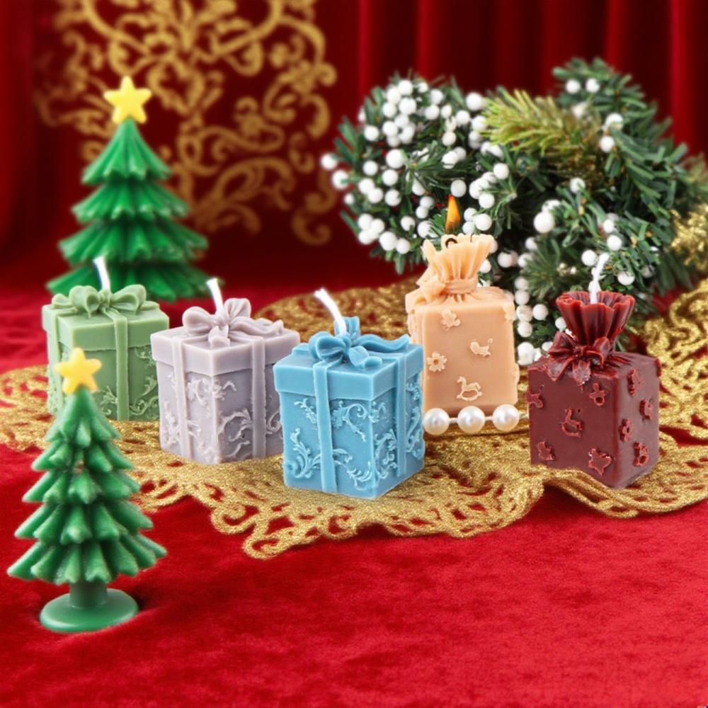 3D Xmas Gift Box Silicone Cand - Xmas Candle Making ulasan dan harga