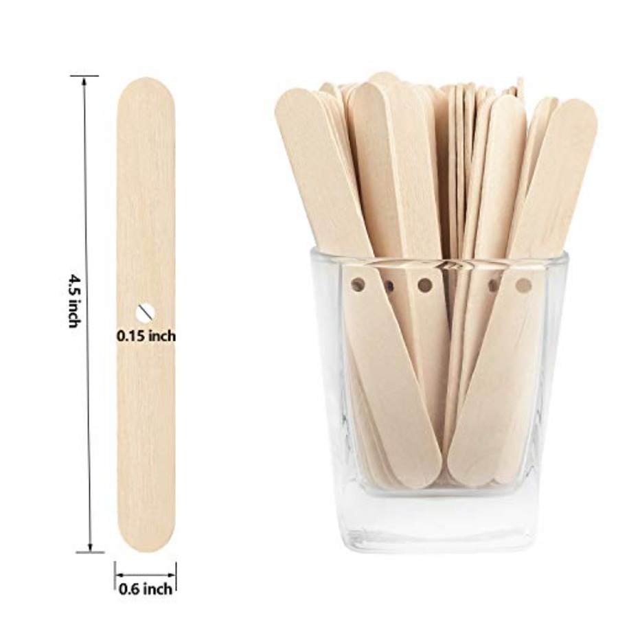 100pcs Wooden Candle Wick Hold - Candle Making Homewood ulasan dan harga