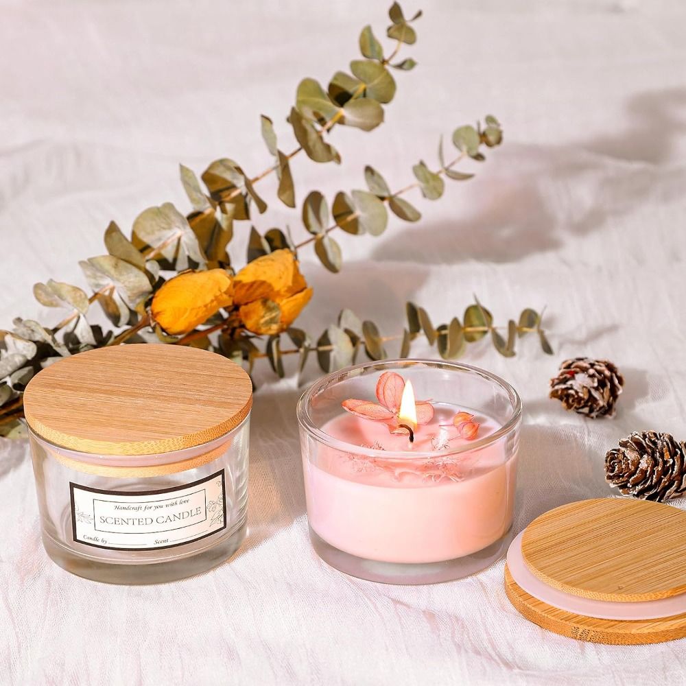 New Clear Glass Candle Jars Tr - Candle Making Jars Wholesale ulasan dan harga