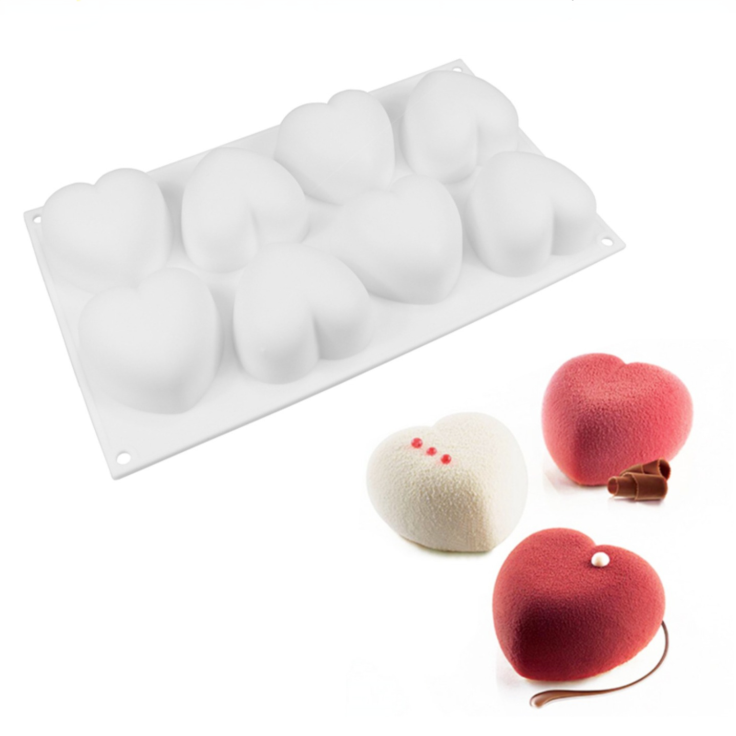 Love Heart Silicone Soap Mold  - Candle Making Class ulasan dan harga