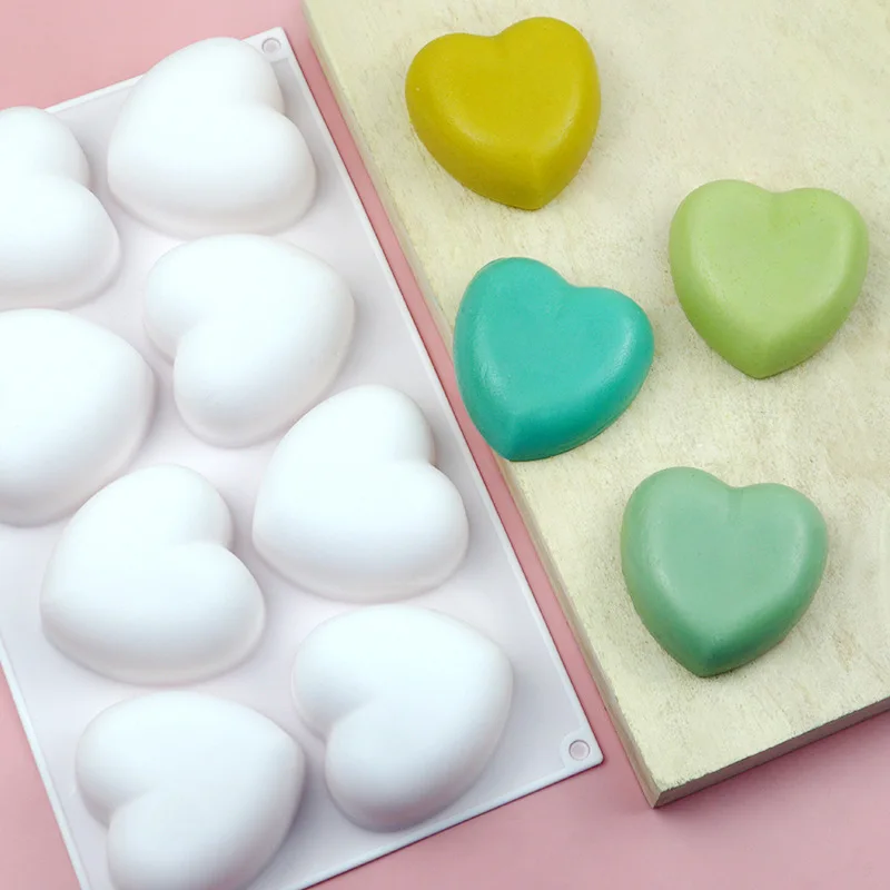Love Heart Silicone Soap Mold  - Candle Making Class ulasan dan harga