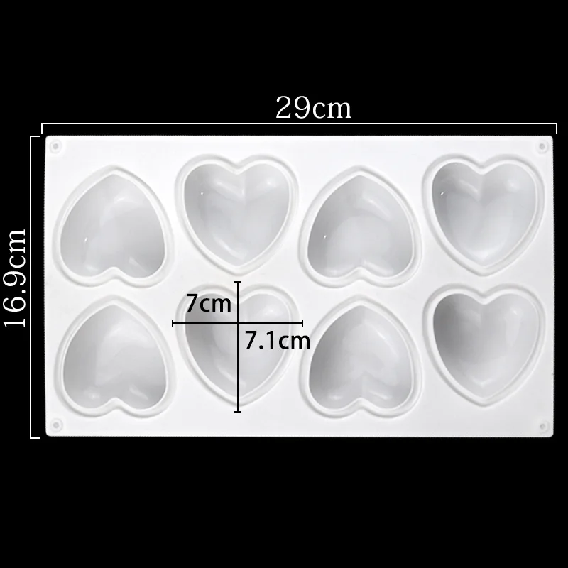 Love Heart Silicone Soap Mold  - Candle Making Class ulasan dan harga