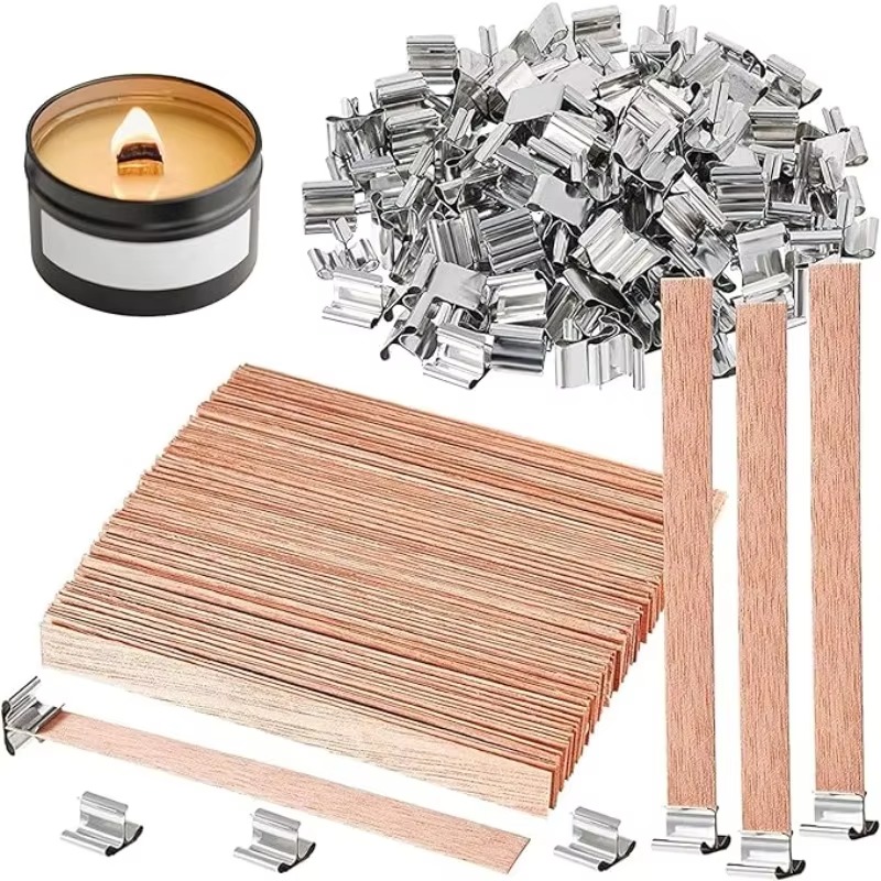 1-5Bags Wood Candle Wicks with - Wood Wick Crackle ulasan dan harga