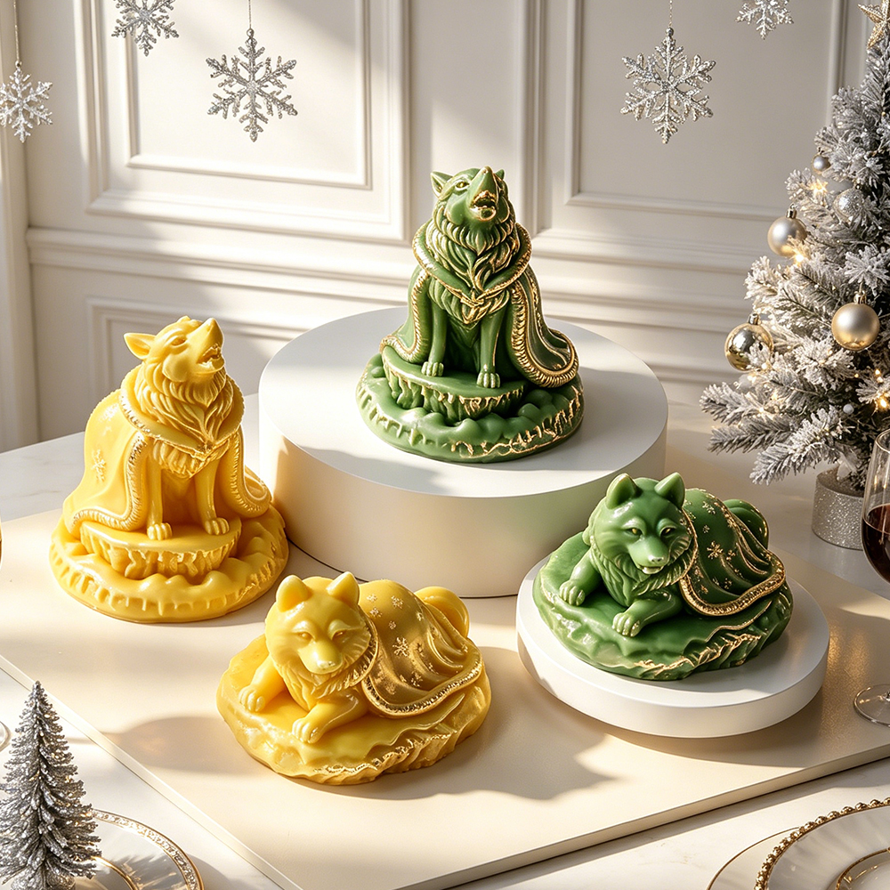 Christmas Snowflake Wolf Silic - Xmas Candle Making ulasan dan harga