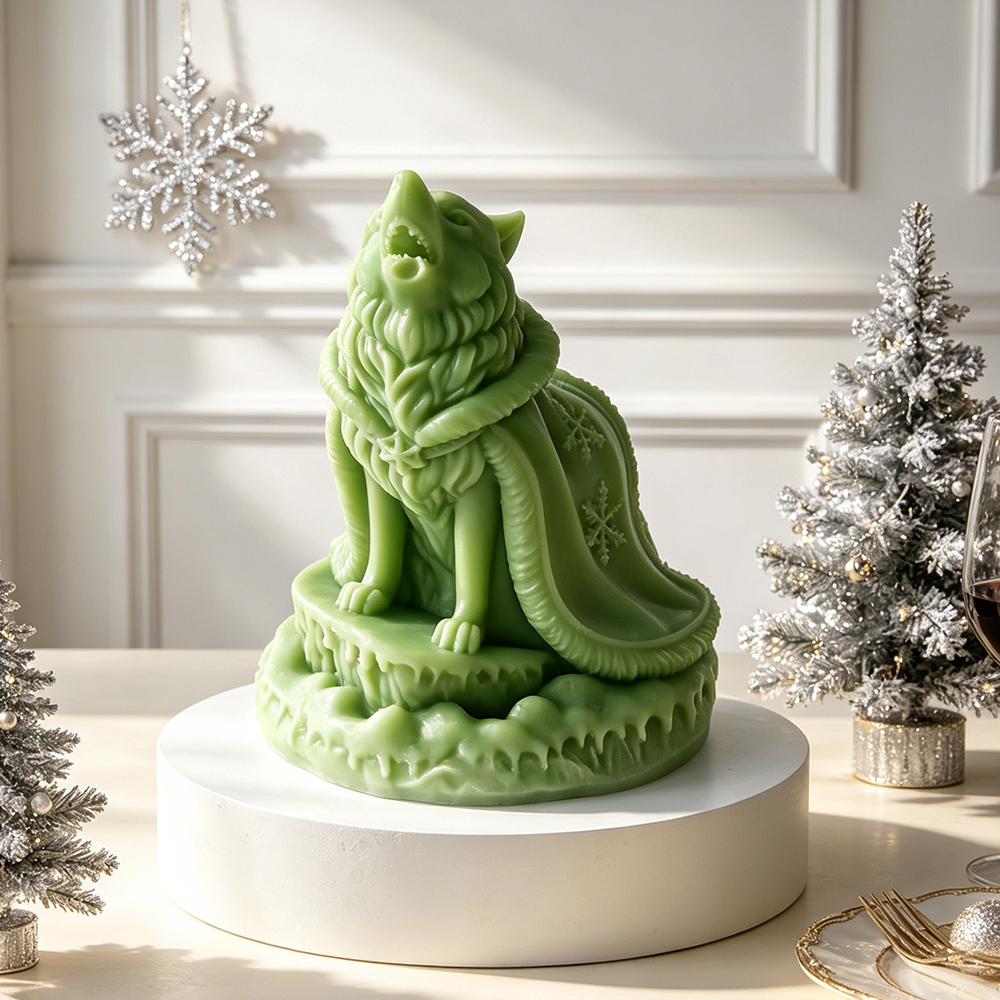 Christmas Snowflake Wolf Silic - Xmas Candle Making ulasan dan harga