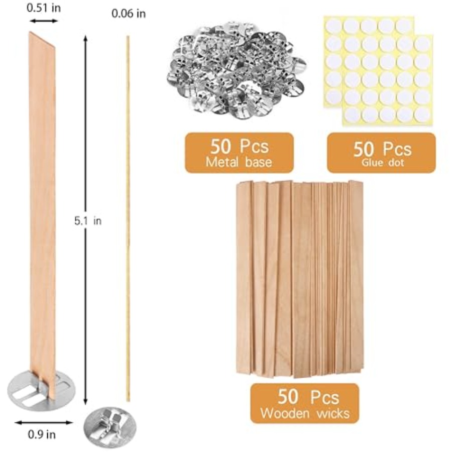 150 Pcs Thickned Wooden Candle - Wood Wick Crackle ulasan dan harga