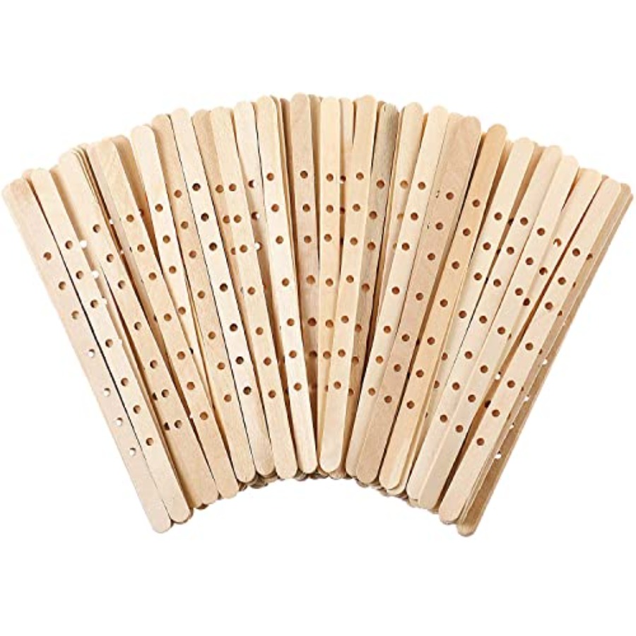 100pcs Wooden Candle Wick Hold - Candle Making Homewood ulasan dan harga