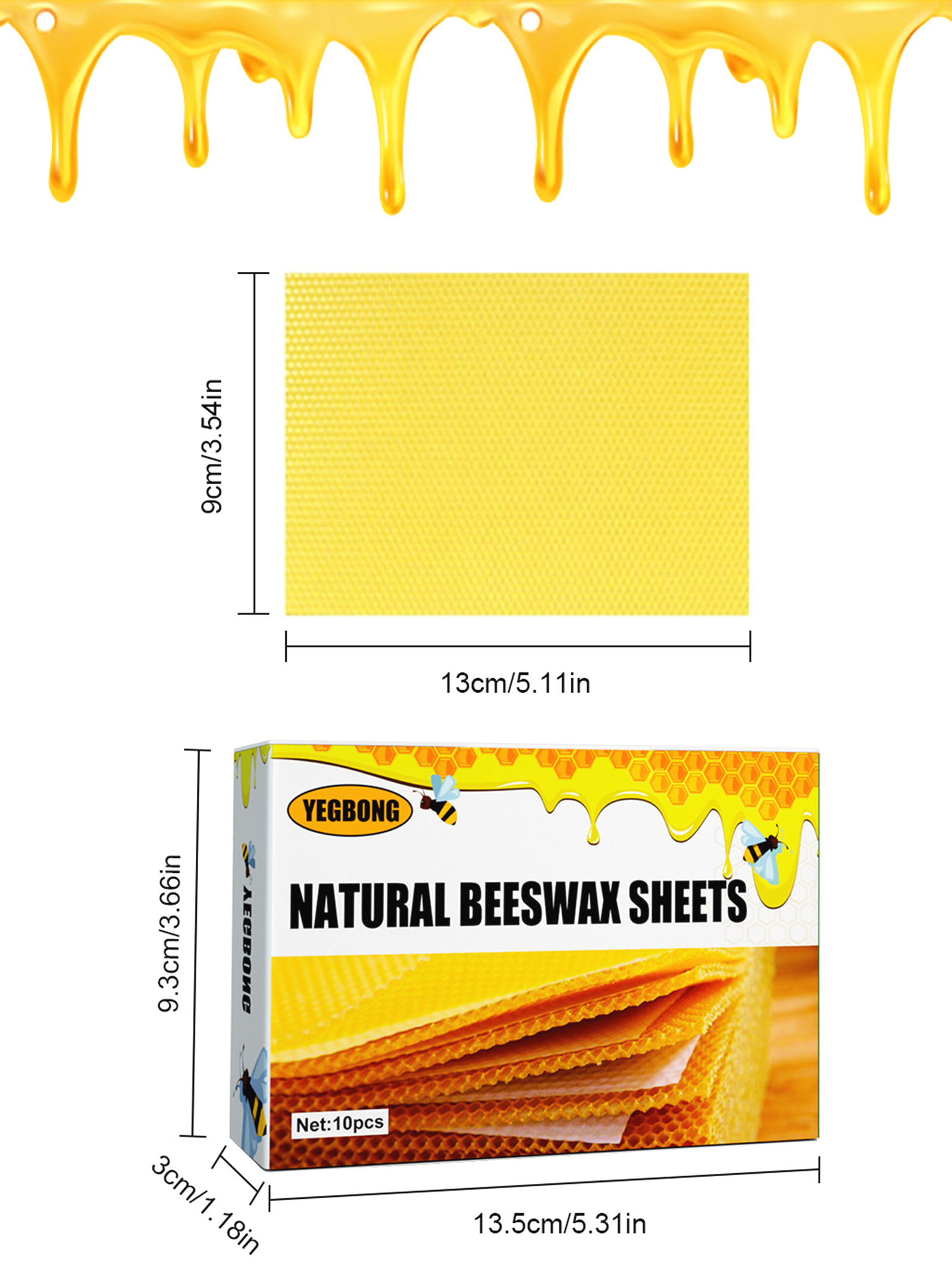 10Pcs Natural Honeycomb Bee Wa - Candle Making Reno ulasan dan harga