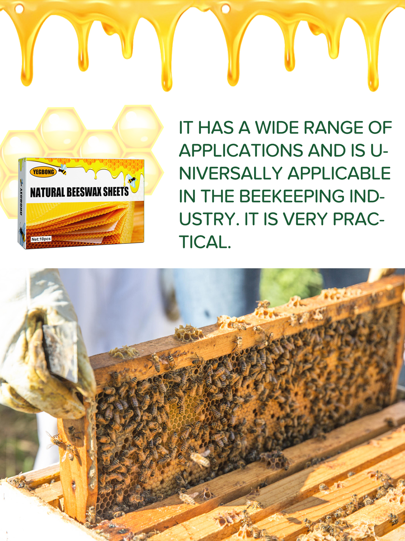 10Pcs Natural Honeycomb Bee Wa - Candle Making Reno ulasan dan harga