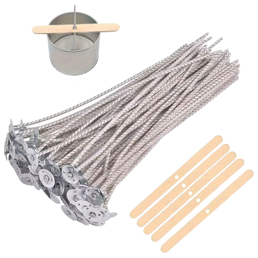 55pcs Flower Candle Wick Wood  - Candle Making Homewood ulasan dan harga