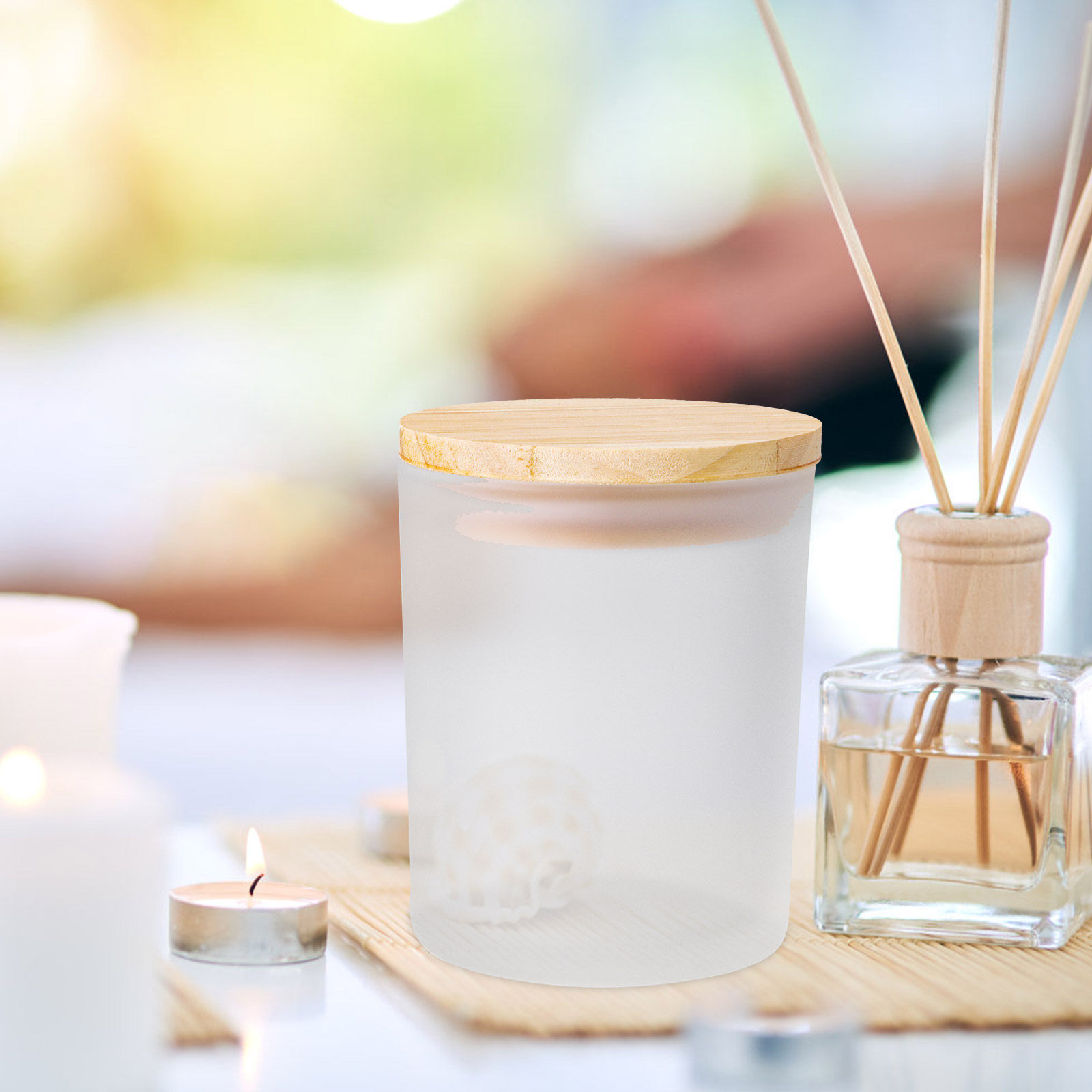 4Pcs Frosted Cups with Lids Gl - Candle Making Jars Wholesale ulasan dan harga