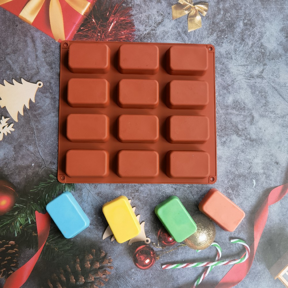 12 Cavity Square Silicone Soap - Candle Making Reno ulasan dan harga
