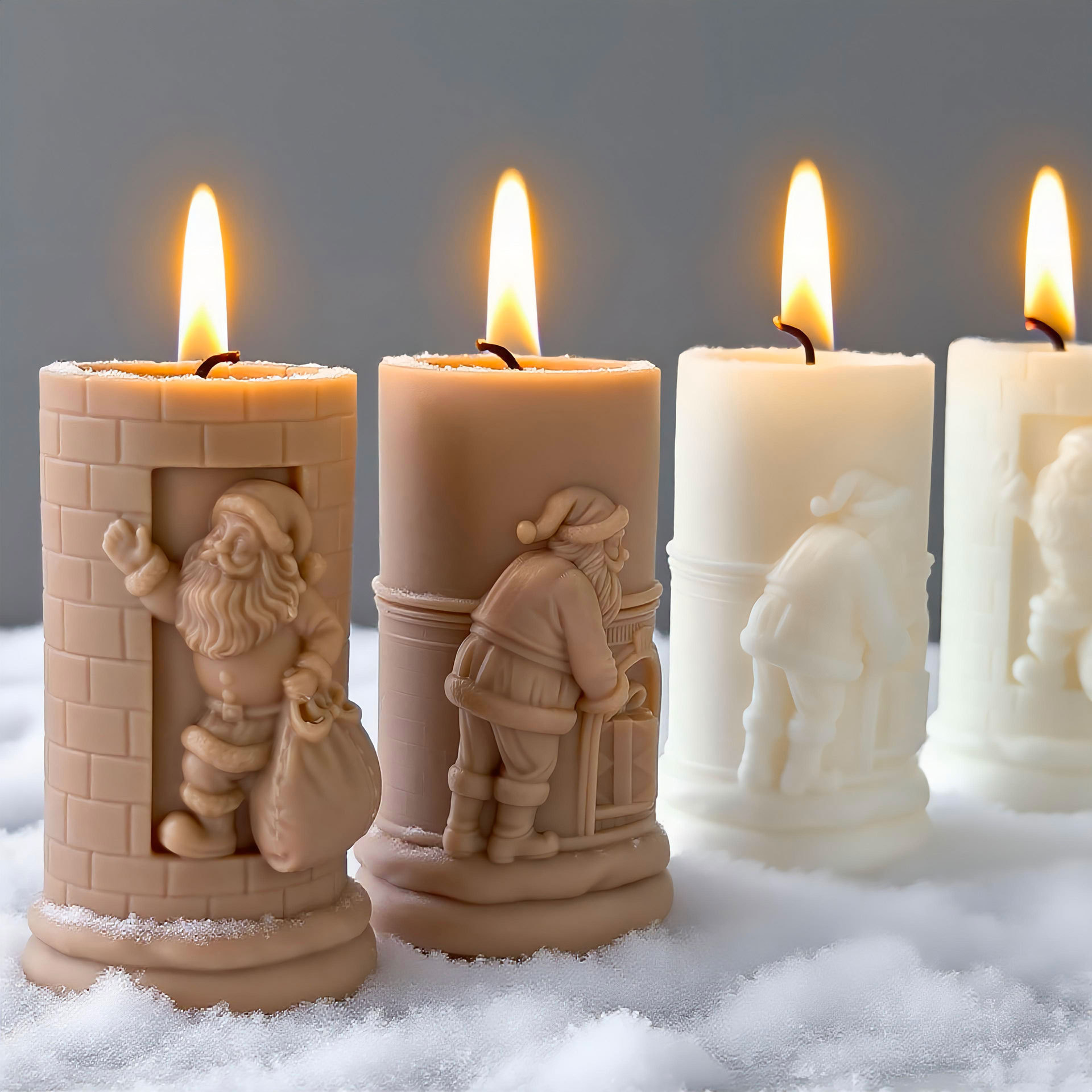 Relief Cylinder Santa Claus Ch - Xmas Candle Making ulasan dan harga