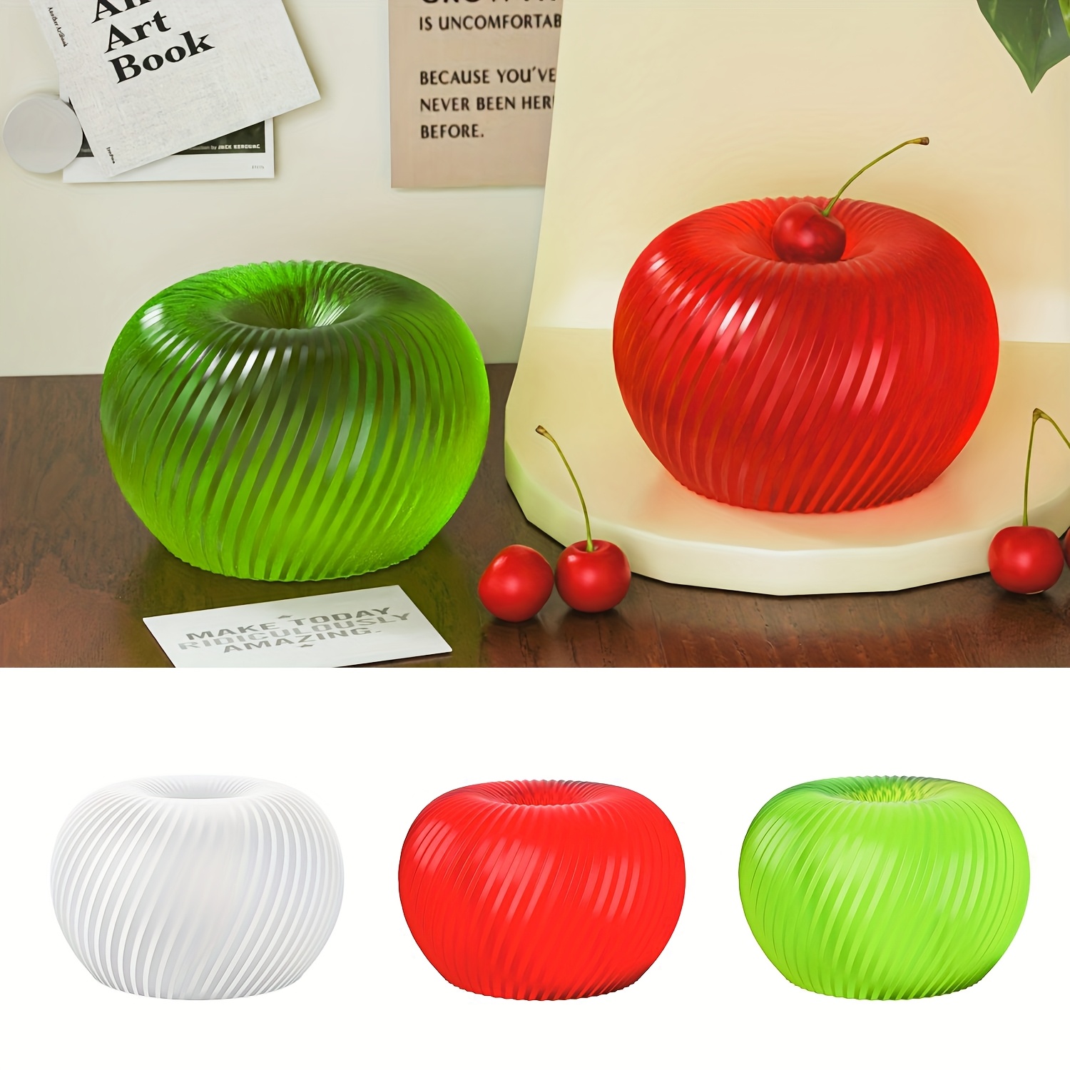 A trendy red apple silicone mo - Candle Making Things ulasan dan harga