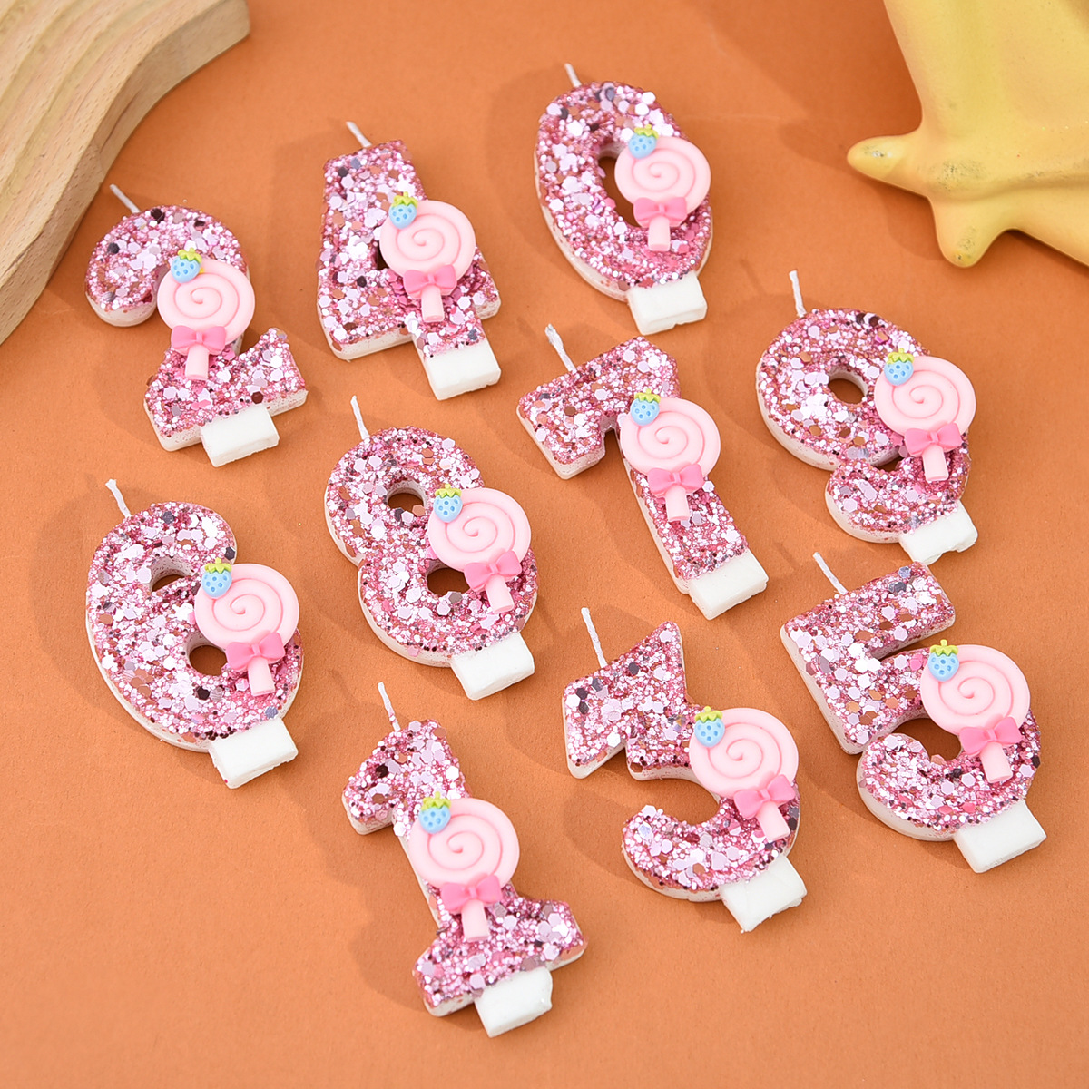 1pc Large 0-9 Numbers Pink Lol - Candle Making Things ulasan dan harga