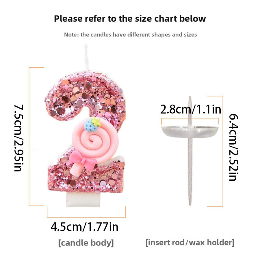 1pc Large 0-9 Numbers Pink Lol - Candle Making Things ulasan dan harga