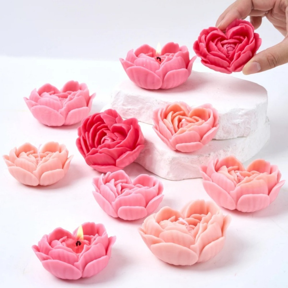 Stacked Petals Heart Rose Sili - Candle Making Date ulasan dan harga