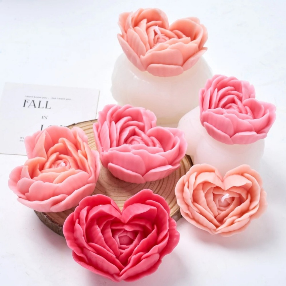 Stacked Petals Heart Rose Sili - Candle Making Date ulasan dan harga