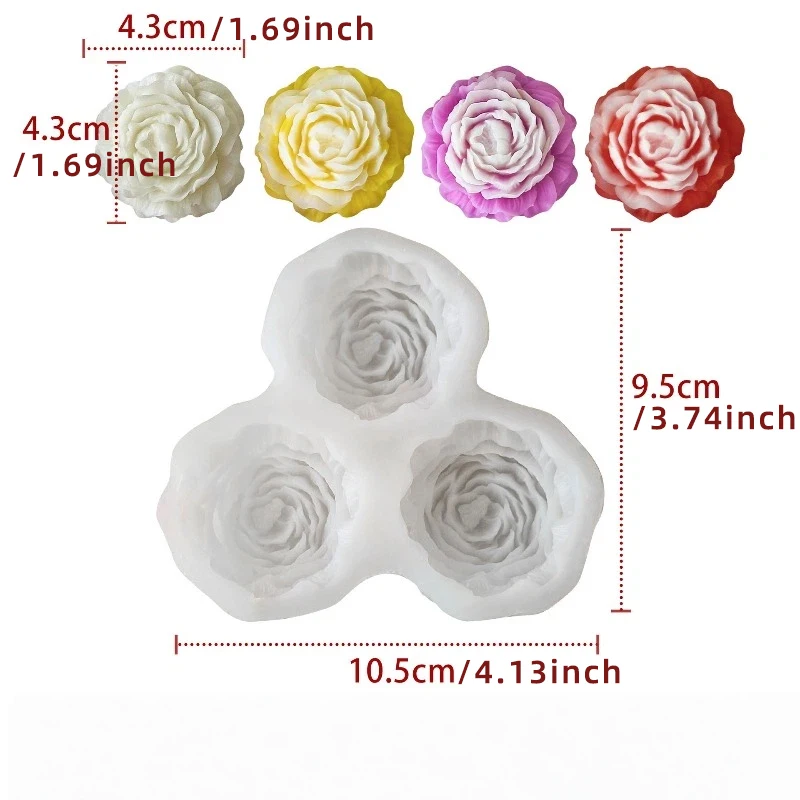 Peony Flower Candle Silicone M - Candle Making Items ulasan dan harga